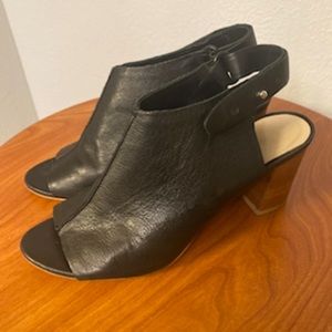 Loeffler Randall Alix Leather Heeled Sandal Black